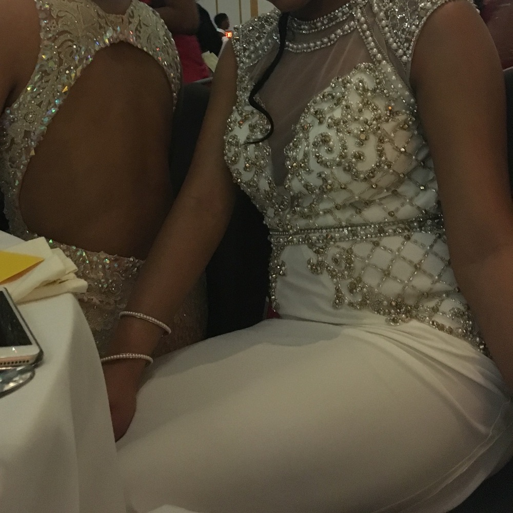 White prom dress
